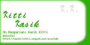 kitti kasik business card